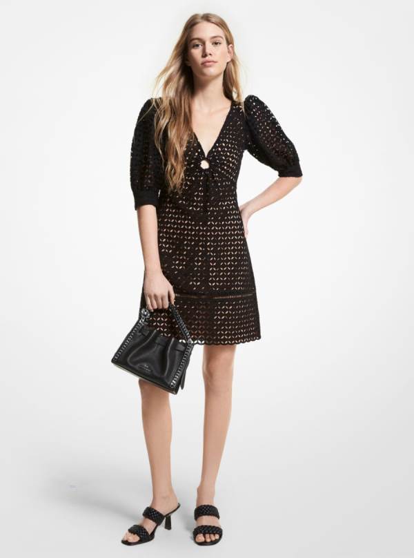 Damske Saty Michael Kors Eyelet Cotton Lawn Čierne - Oblecenie Michael Kors Levně | UVJHT-8540